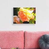Rozen voor landdoorsnede canvas afdruk (Insitu (Woonkamer))