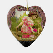 Rozen voor Love Victoriaans IV Keramisch Ornament (Rechts)