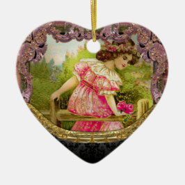 Rozen voor Love Victoriaans IV Keramisch Ornament