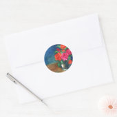 Rozen voor mijn liefde ronde sticker (Envelop)