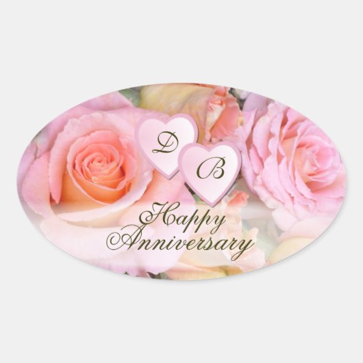 Rozen voor mijn liefdes! ~ Ovale stickers (Voorkant)