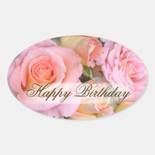 Rozen voor mijn liefdes! ~ Ovale stickers (Voorkant)