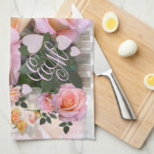 Rozen voor mijn liefdesoord ~ keukenhanddoek # 2 (Quarter Fold)