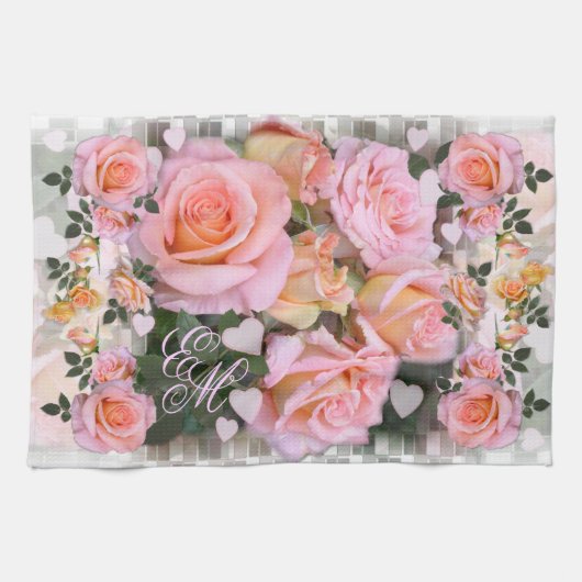 Rozen voor mijn liefdesoord ~ keukenhanddoek # 2 (Horizontaal)