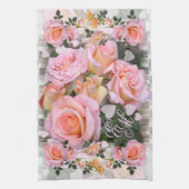 Rozen voor mijn liefdesoord ~ keukenhanddoek # 2 (Verticaal)