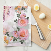 Rozen voor mijn liefdesoord ~ keukenhanddoek # 3 (Quarter Fold)