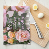 Rozen voor mijn liefdesschat ~ keukenhanddoek (Quarter Fold)