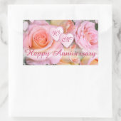 Rozen voor mijn Love Happy Jubileum Rechthoekige Sticker (Tas)