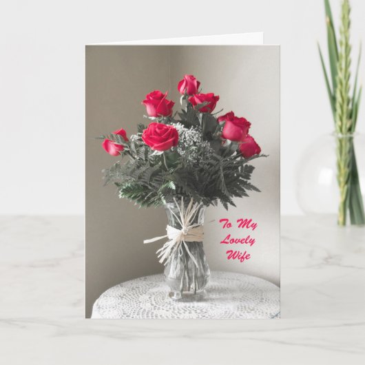 Rozen voor Mijn Vrouw op de Kaart van de Moederdag (Voorkant)