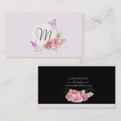 rozen voor minieay monogram visitekaartje (Voorkant / Achterkant)