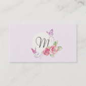 rozen voor minieay monogram visitekaartje (Voorkant)
