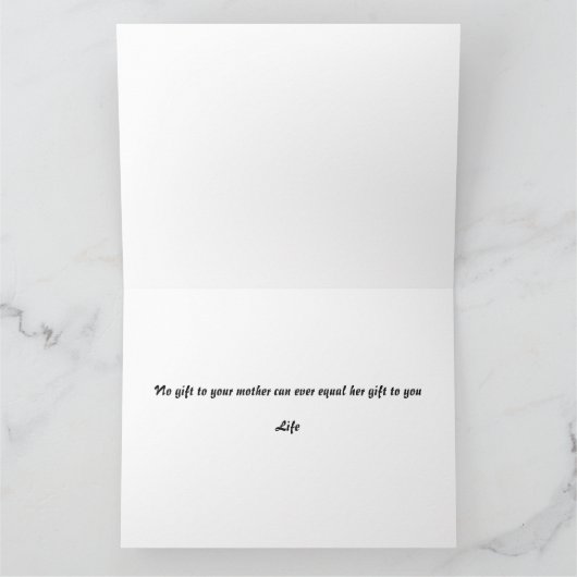 Rozen voor moeder kaart (Binnen)