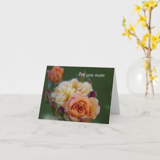 Rozen voor Moederdag Kaart (Gele Bloem)