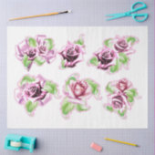 Rozen voor ontwerp 10 van de Ontkoppelde Reeksen Tissuepapier (Craft)