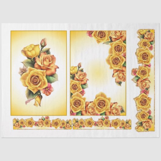 Rozen voor ontwerp 1 van de lospaginareeks tissuepapier (Voorkant)