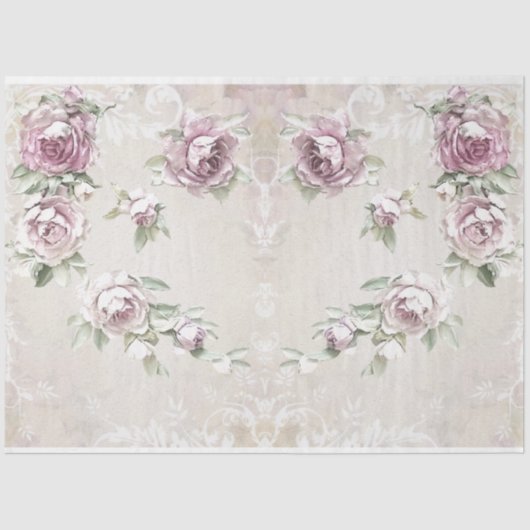 Rozen voor ontwerp 24 van de DecoupageReeks Tissuepapier (Voorkant)