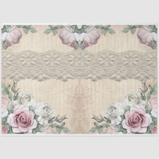 Rozen voor ontwerp 27 van de Ontkoppelde Reeksen Tissuepapier (Voorkant)