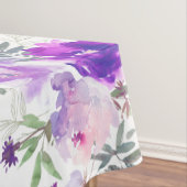 Rozen voor Paarse Floral Waterverf Design Tableclo Tafelkleed (Voorbeeld)