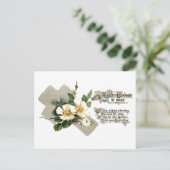 Rozen voor  paaskruis en honden feestdagenkaart (Staand voorkant)