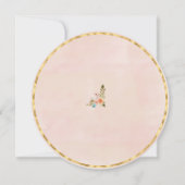 Rozen voor perziken-Waterverf en goudgeometrisch L Kaart (Achterkant)