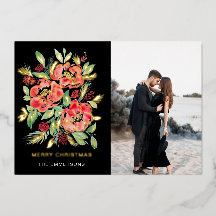 Rozen voor prettige kerstrode waterverf