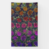 Rozen voor regenboogstralen met wervelingen Spandoek (Verticaal)