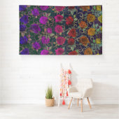 Rozen voor regenboogstralen met wervelingen Spandoek (Insitu)