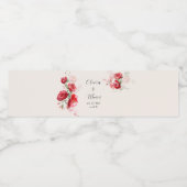 Rozen voor rood en roze papier waterfles etiket (Enkel label)