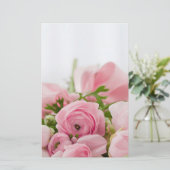 Rozen voor roze bruiloft briefpapier (Staand voorkant)