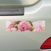 Rozen voor roze bruiloft bumpersticker (Op auto)