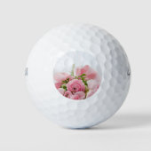 Rozen voor roze bruiloft golfballen (Voorkant)