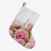 Rozen voor roze bruiloft grote kerstsok (Voorkant (Hangend))