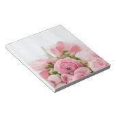 Rozen voor roze bruiloft notitieblok (Schuin)