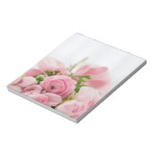 Rozen voor roze bruiloft notitieblok (Linkerzijde)