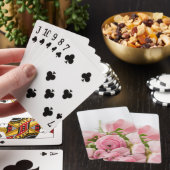 Rozen voor roze bruiloft pokerkaarten (Insitu)