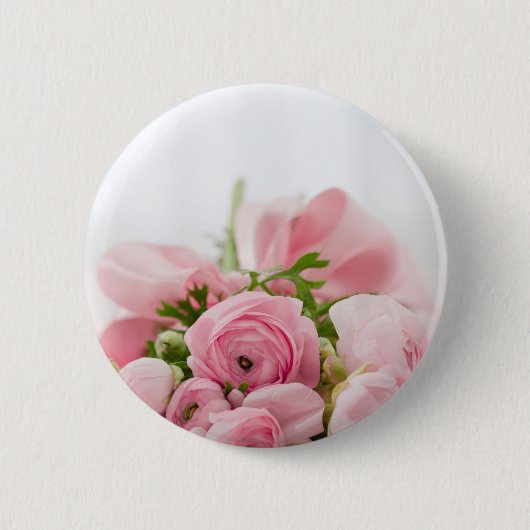 Rozen voor roze bruiloft ronde button 5,7 cm (Voorkant)
