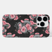 Rozen voor slangen en perziken iPhone hoesje (Achterkant horizontaal)