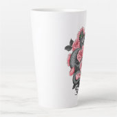 Rozen voor slangen en perziken latte mok (Voorkant)