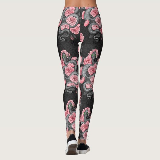 Rozen voor slangen en perziken leggings (Achterkant)