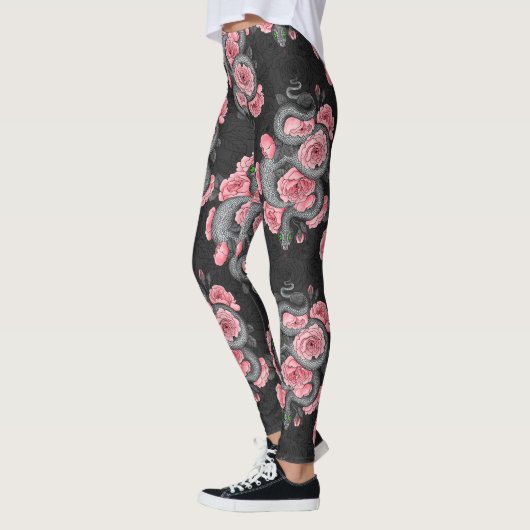 Rozen voor slangen en perziken leggings (Links)