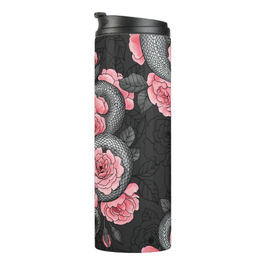 Rozen voor slangen en perziken thermosbeker (Geroteerd rechts)