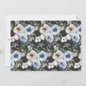 Rozen voor Stamblauw Waterverf Notitiekaartje (Achterkant)