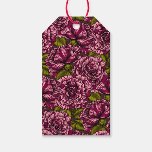 Rozen voor u cadeaulabel (Voorkant)