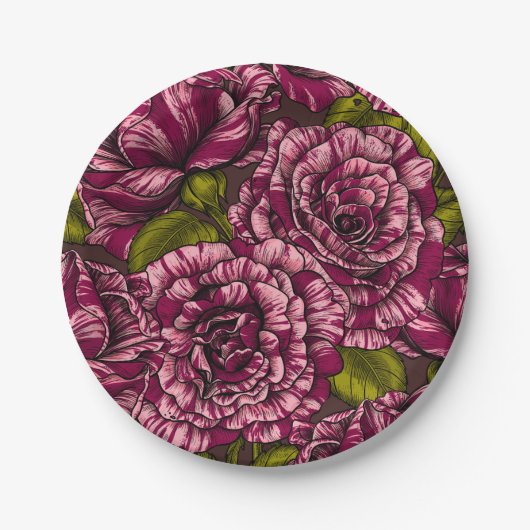 Rozen voor u papieren bordje (Voorkant)