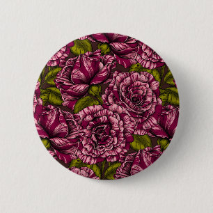 Rozen voor u ronde button 5,7 cm