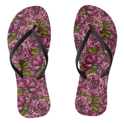 Rozen voor u teenslippers (Voetbed)
