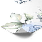 Rozen voor usty Blue Waterverf Zitten jullie zelf  Poster (Hoek)