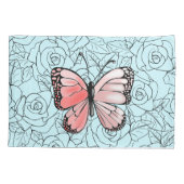 Rozen voor vlinderpiloot Hoesje - Aangepaste kleur Kussensloop (Achterkant)