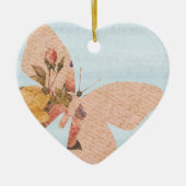 Rozen voor vlinders keramisch ornament (Voorkant)