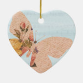 Rozen voor vlinders keramisch ornament (Achterkant)